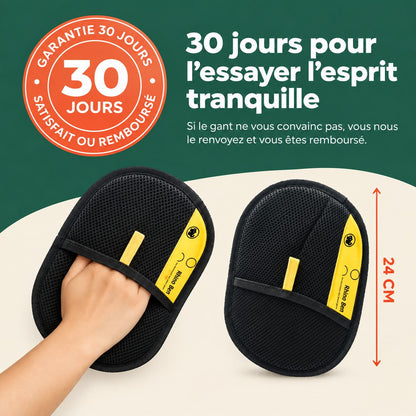 Gant ramasse-poils — les poils du canapé partent dès le premier passage