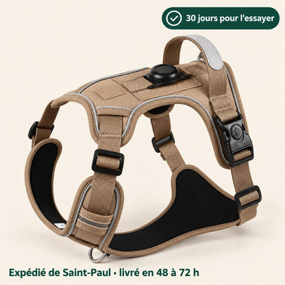 Harnais anti-traction marron pour chien