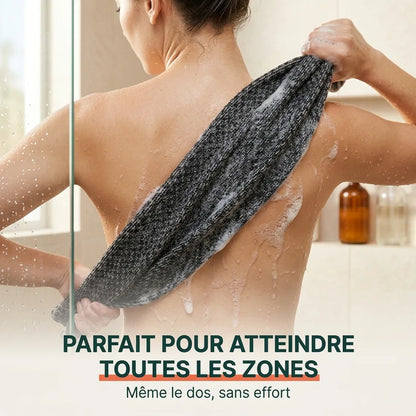 Serviette exfoliante — la peau lisse et nette, dès la douche